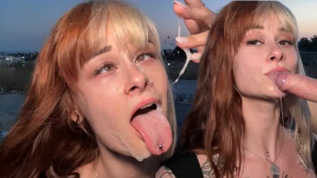 Susayan Hatun Mahallenin Ortasında Sevgilisine Sakso Çekip Döllerini İçiyor